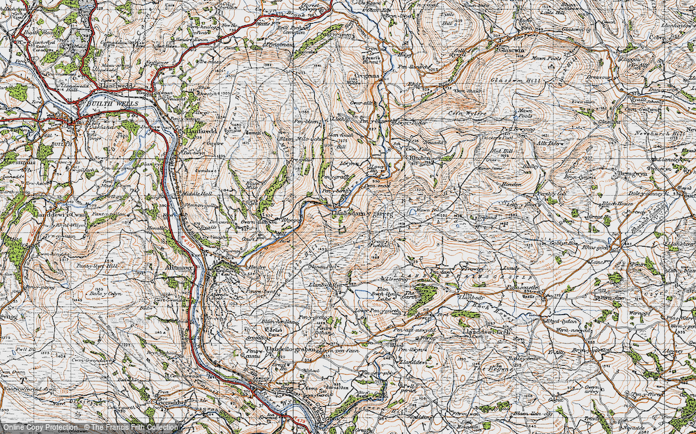 Old Map of Llanbadarn-y-garreg, 1947 in 1947