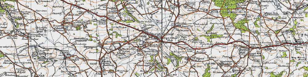 Old map of Llanblethian in 1947