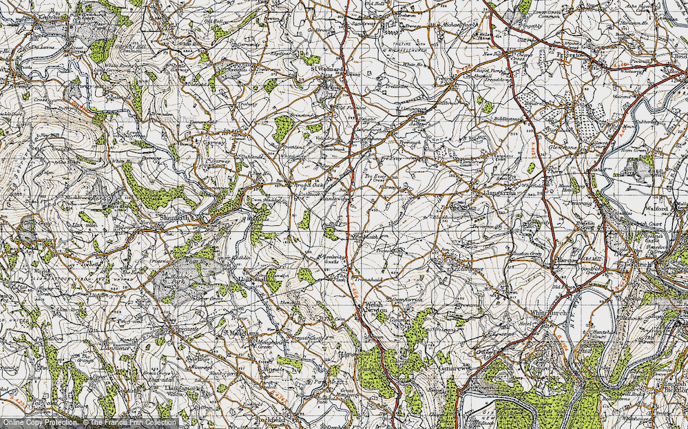 Old Map of Llancloudy, 1947 in 1947