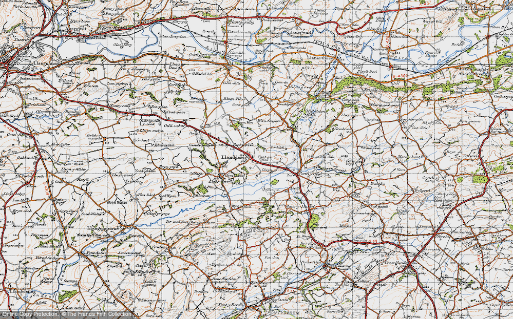 Old Map of Llanddarog, 1946 in 1946