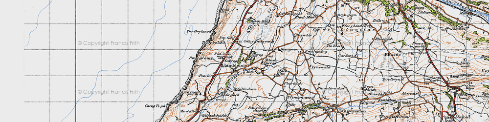 Old map of Blaencarrog in 1947