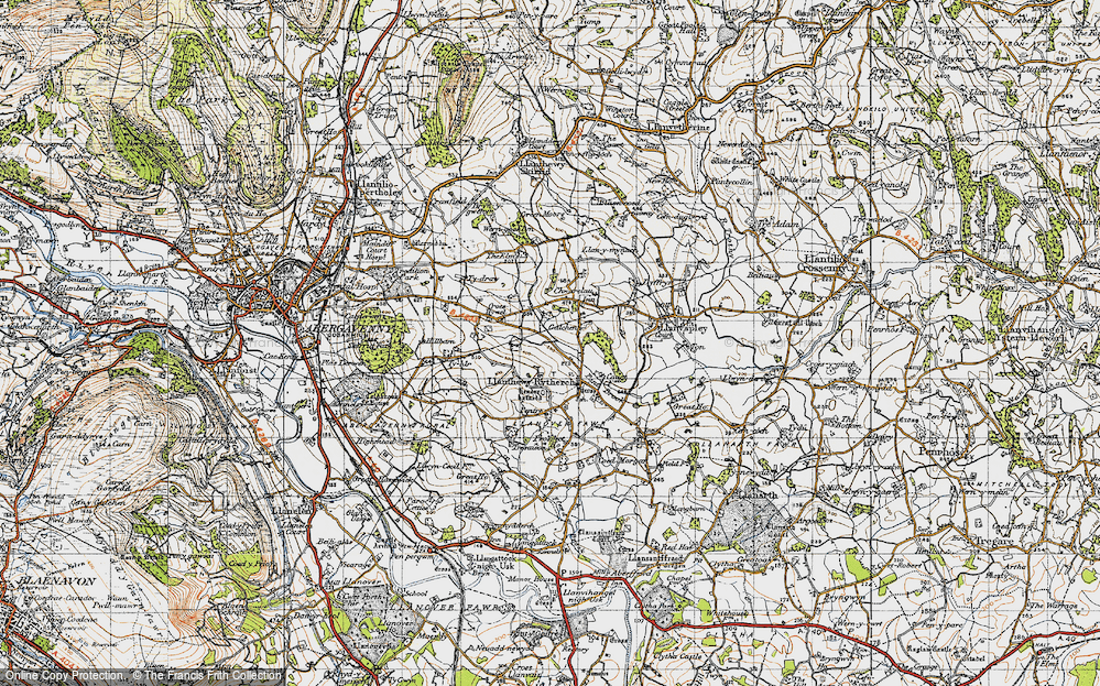 Old Map of Llanddewi Rhydderch, 1946 in 1946