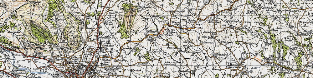 Old map of Blaencoed in 1947