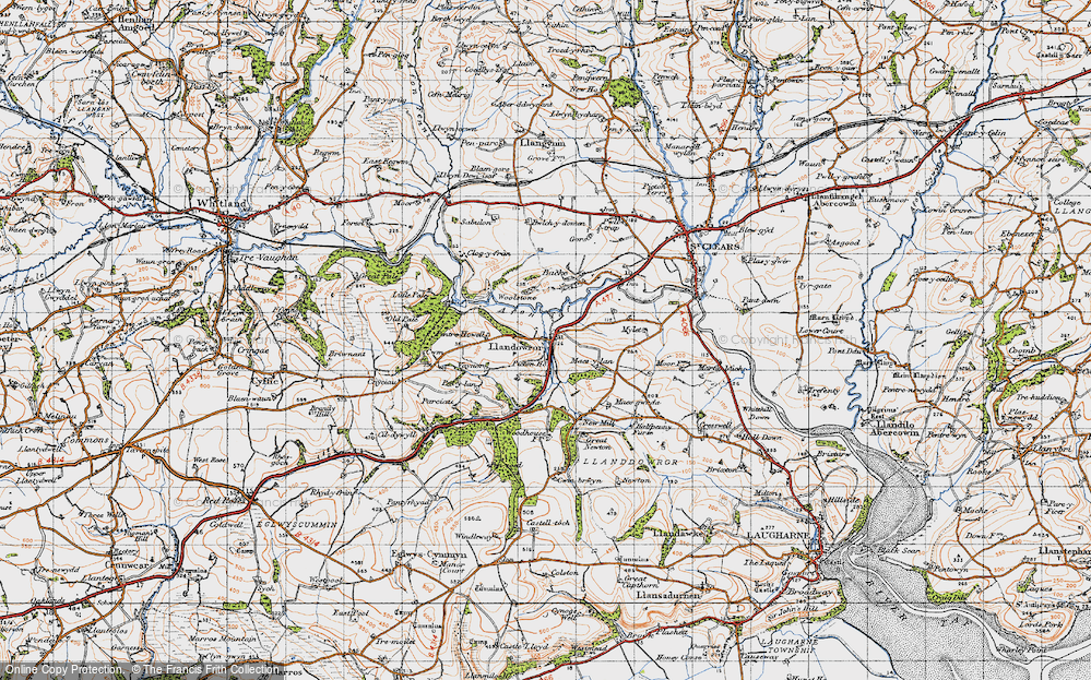 Old Map of Llanddowror, 1946 in 1946