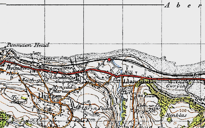 Old map of Llanddulas in 1947