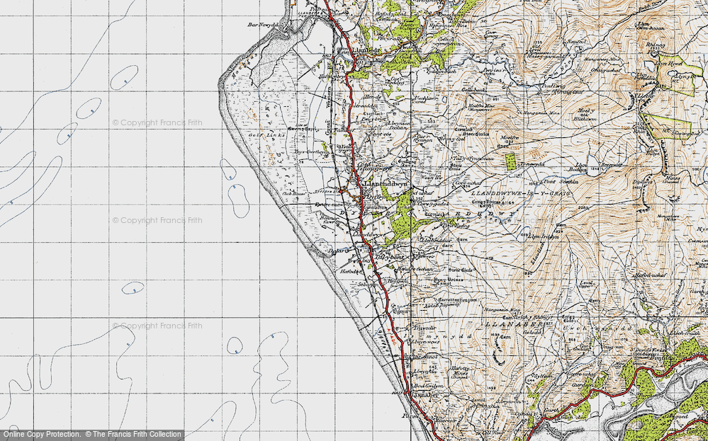 Old Map of Llanddwywe, 1947 in 1947