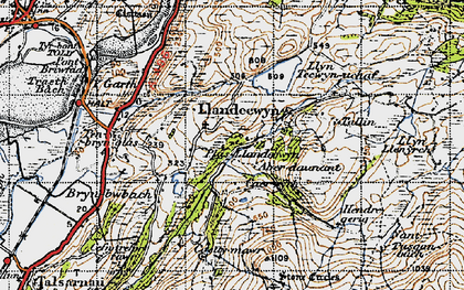 Old map of Y Gyrn in 1947