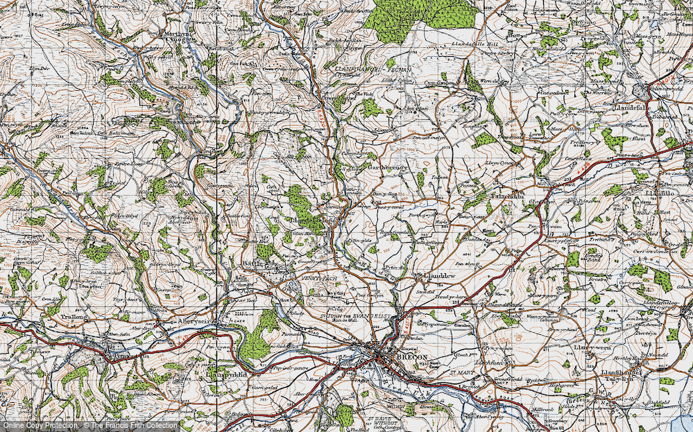 Old Map of Llandefaelog, 1947 in 1947