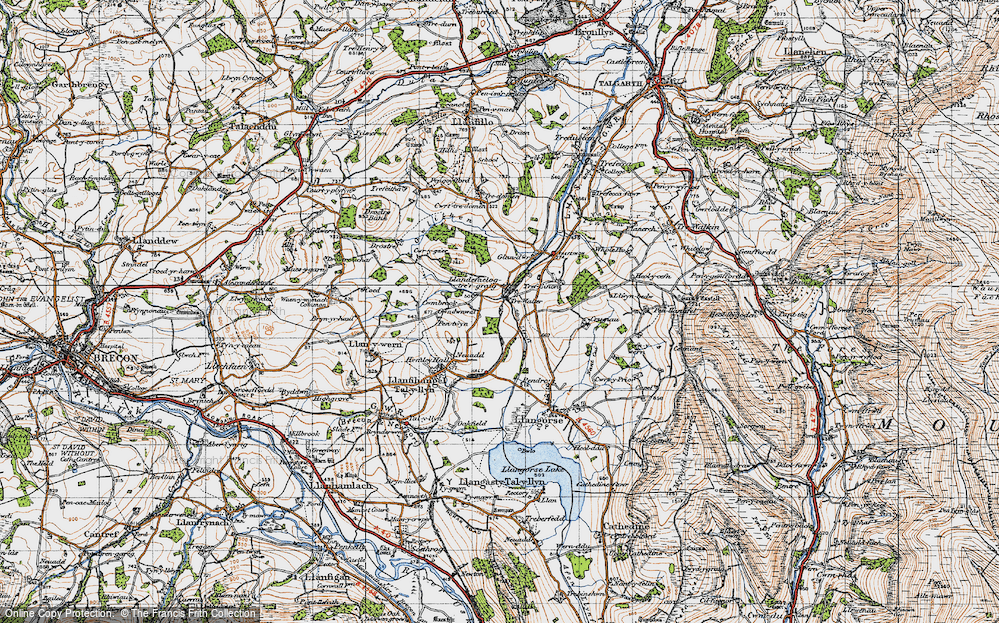 Old Map of Llandefaelog-tre'r-graig, 1947 in 1947