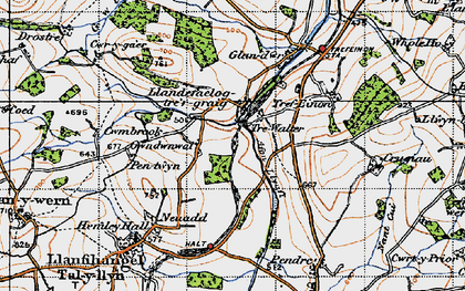 Old map of Llandefaelog-tre'r-graig in 1947