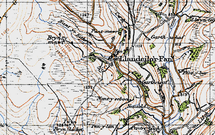 Old map of Twyn Brynhicet in 1947