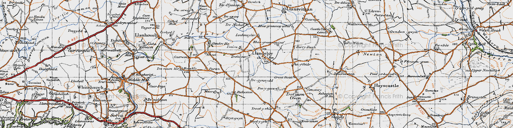 Old map of Llandeloy in 1946