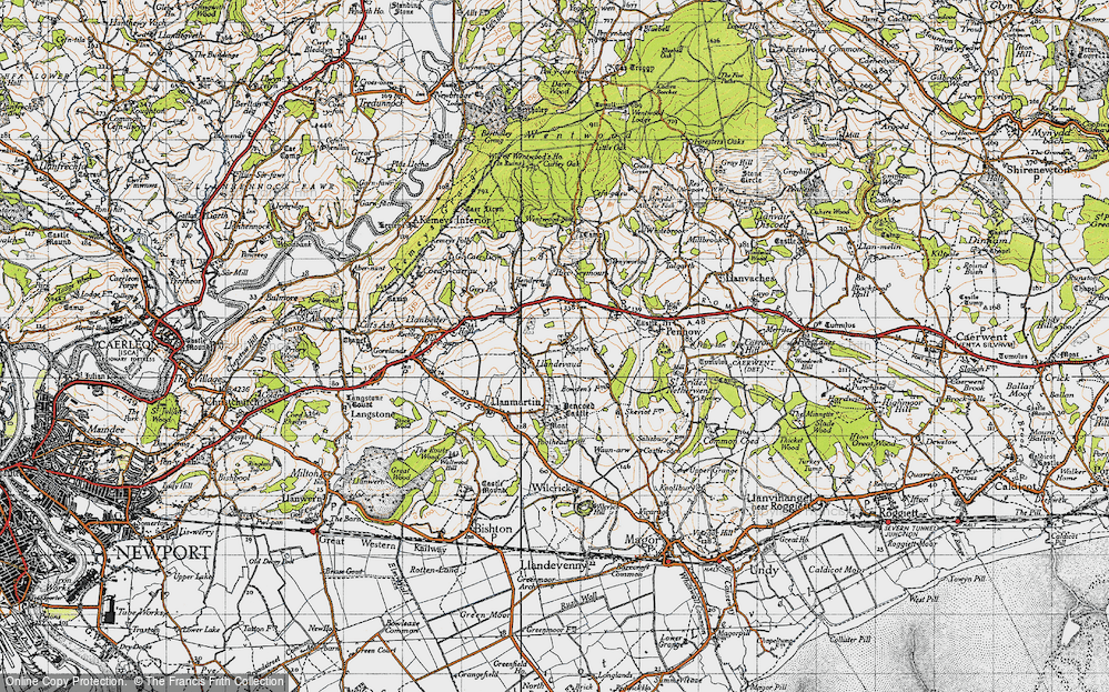Old Map of Llandevaud, 1946 in 1946