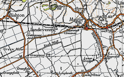 Old map of Llandevenny in 1946