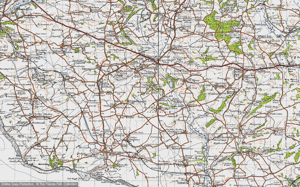 Old Map of Llandough, 1947 in 1947