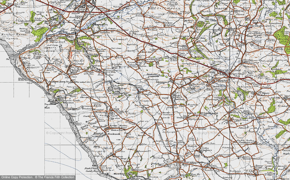 Old Map of Llandow, 1947 in 1947