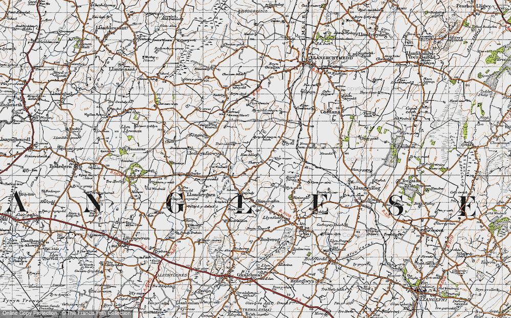 Old Map of Llandrygan, 1947 in 1947