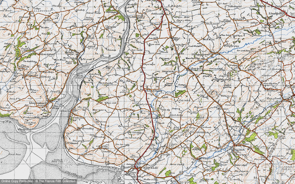 Old Map of Llandyfaelog, 1946 in 1946