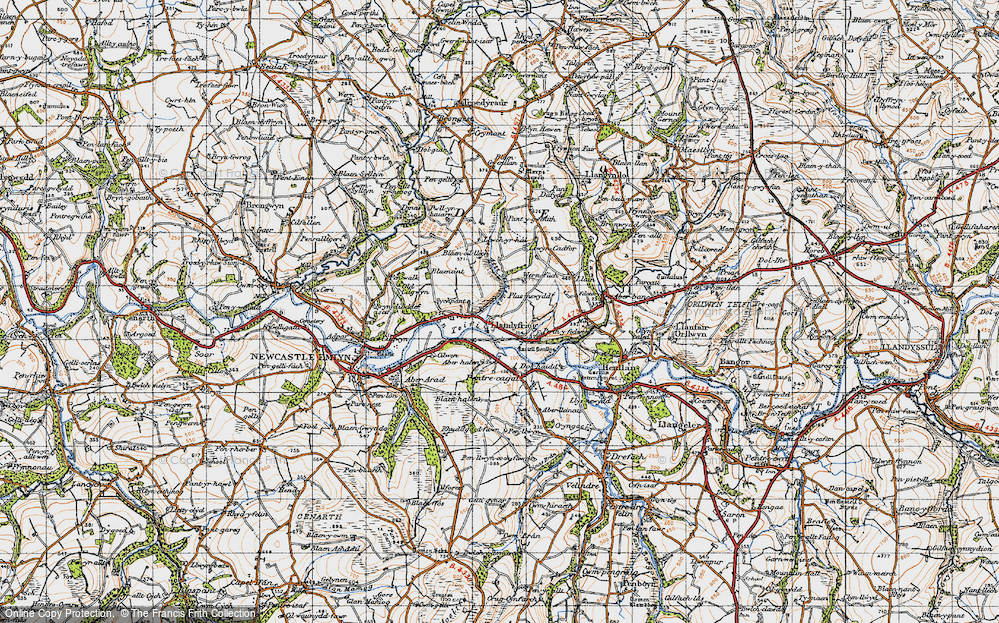 Old Map of Llandyfriog, 1947 in 1947