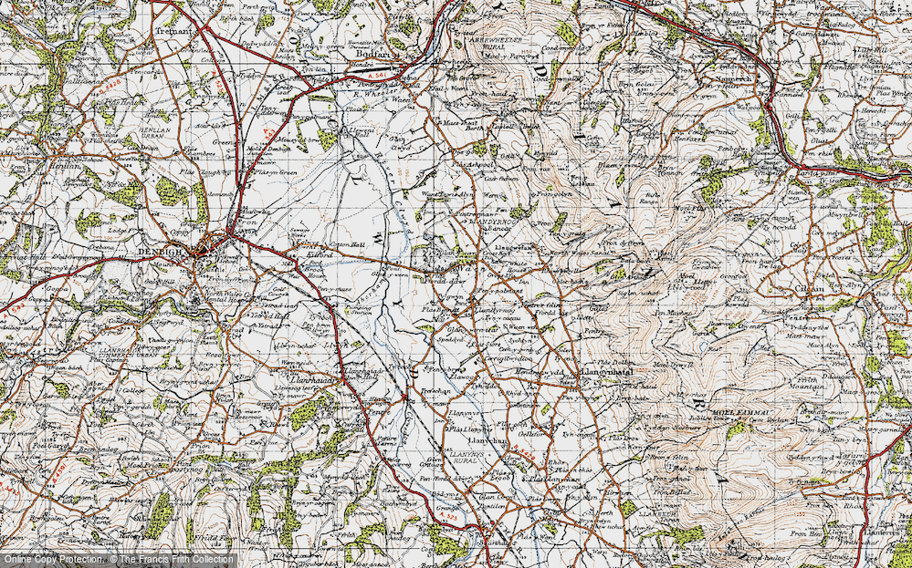 Old Map of Llandyrnog, 1947 in 1947