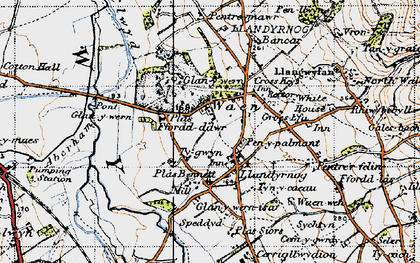 Old map of Llandyrnog in 1947