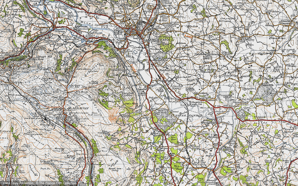 Old Map of Llanellen, 1946 in 1946
