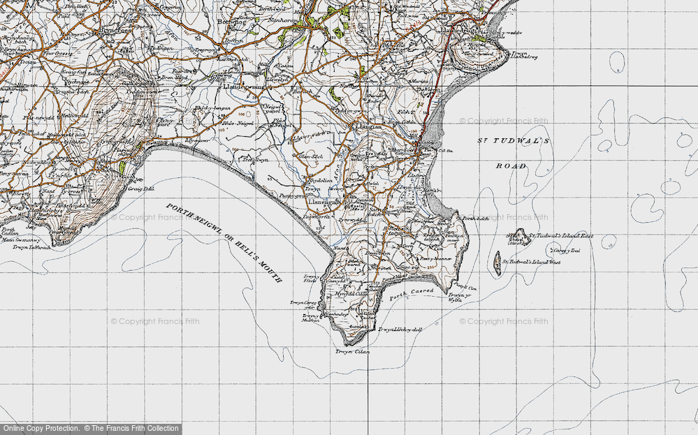 Old Map of Llanengan, 1947 in 1947