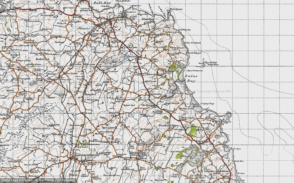 Old Map of Llaneuddog, 1947 in 1947