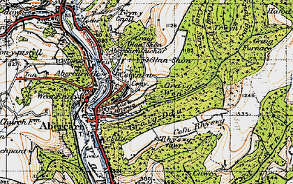 Old map of Llanfach in 1947