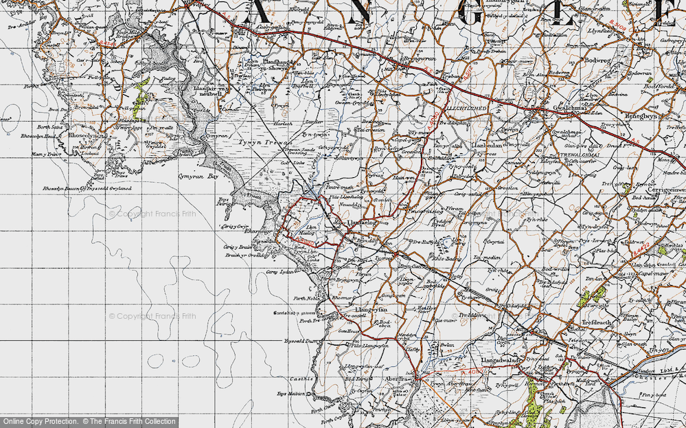 Old Map of Llanfaelog, 1947 in 1947