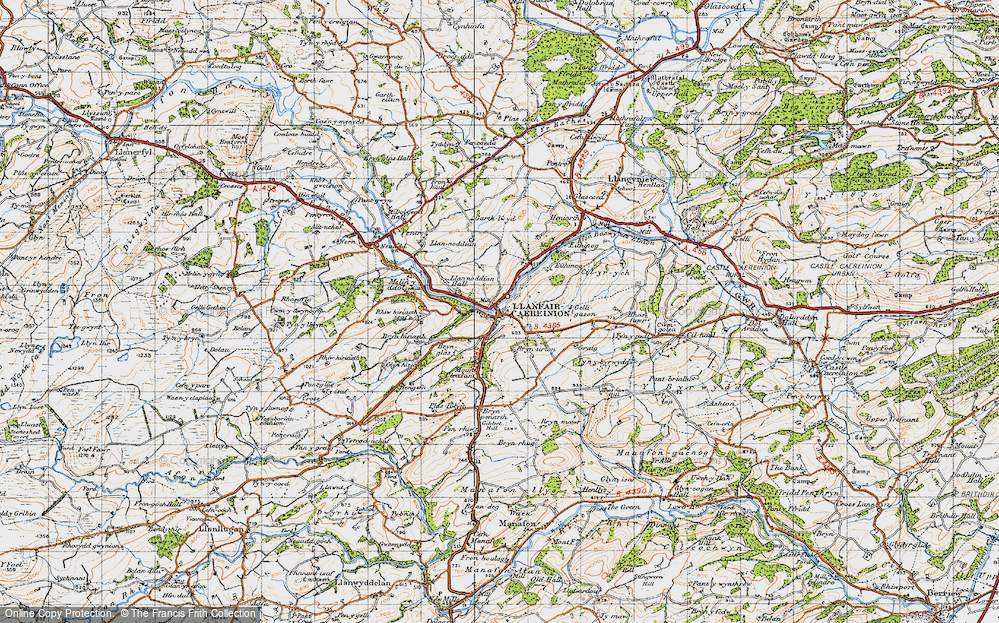 Old Map of Llanfair Caereinion, 1947 in 1947