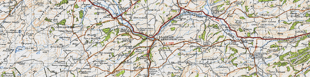 Old map of Tyn-y-byrwydd in 1947