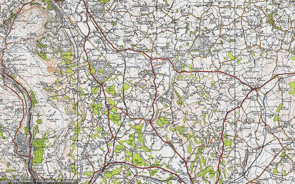 Old Map of Llanfair Kilgeddin, 1946 in 1946