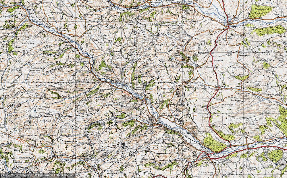 Old Map of Llanfair Waterdine, 1947 in 1947