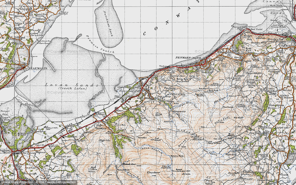 Old Map of Llanfairfechan, 1947 in 1947