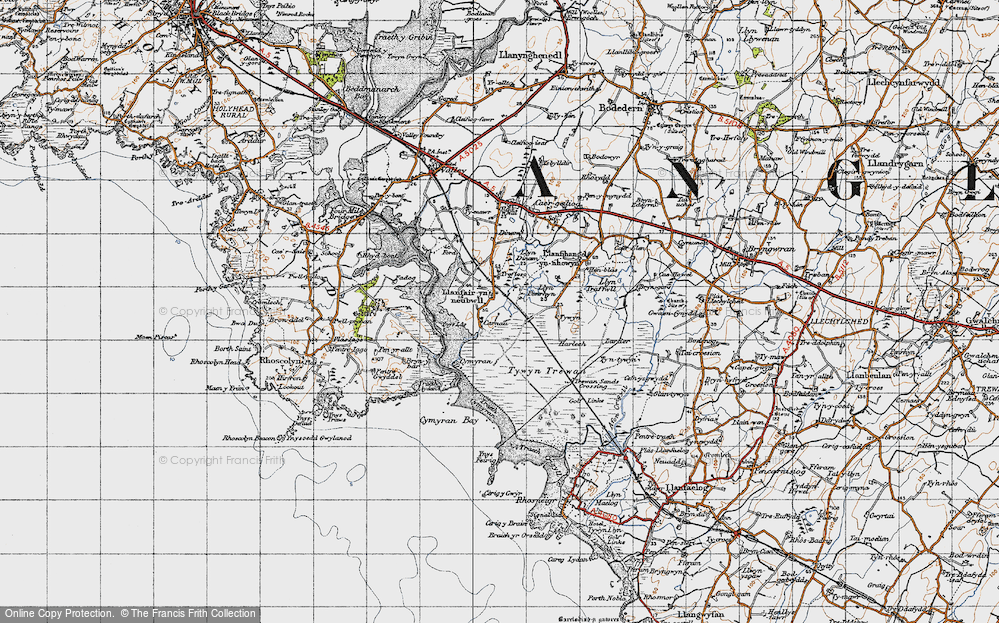 Old Map of Llanfairyneubwll, 1947 in 1947