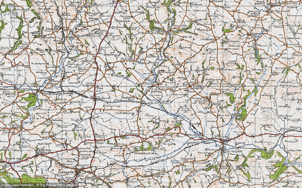 Old Map of Llanfallteg, 1946 in 1946