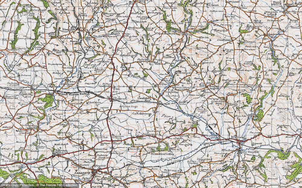 Old Map of Llanfallteg West, 1946 in 1946