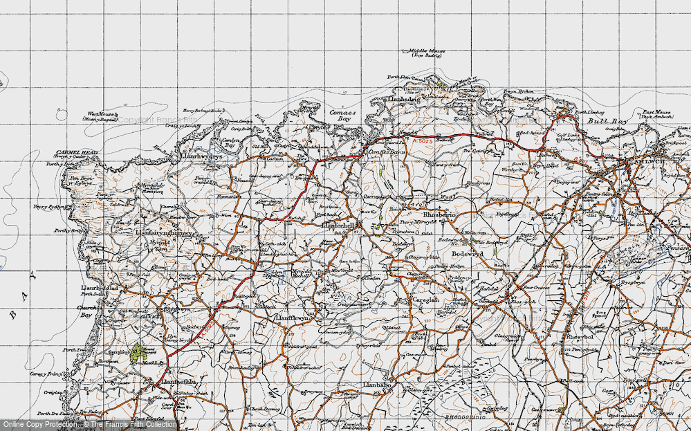 Old Map of Llanfechell, 1947 in 1947
