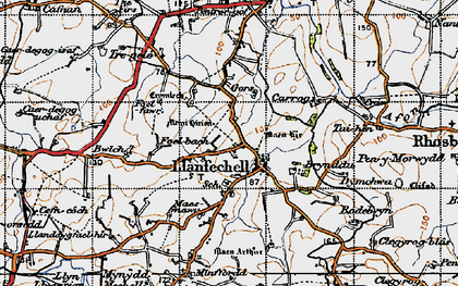 Old map of Llanfechell in 1947