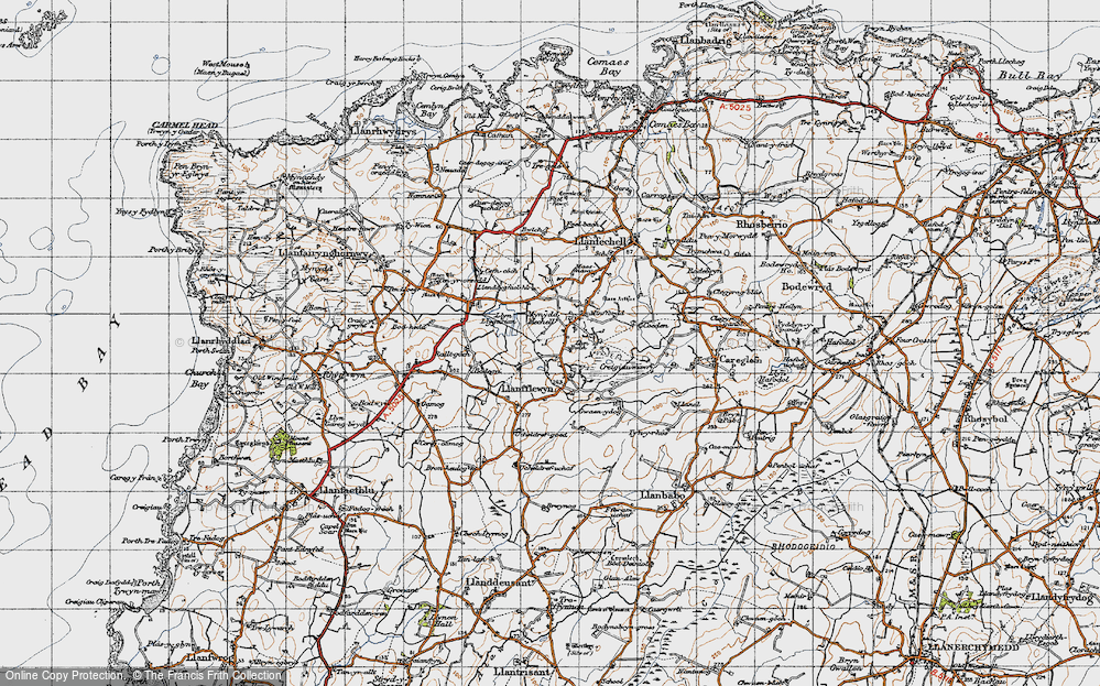 Old Map of Historic Map covering Bodegri in 1947
