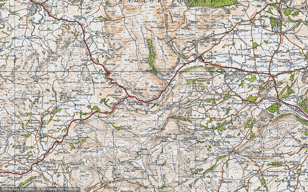 Old Map of Llanfihangel-nant-Melan, 1947 in 1947