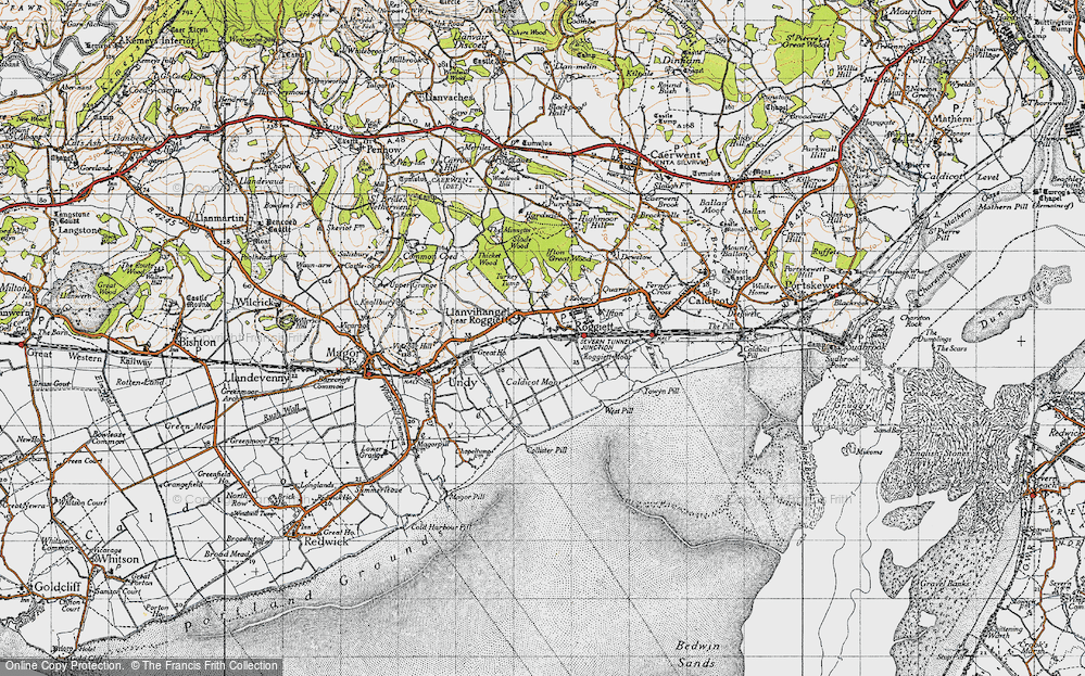 Old Map of Llanfihangel near Rogiet, 1946 in 1946