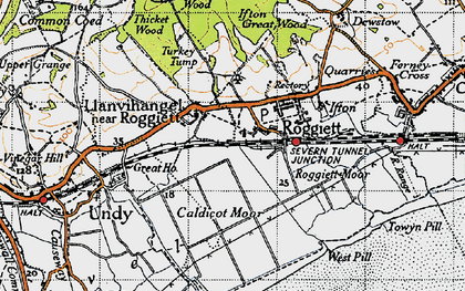 Old map of Llanfihangel near Rogiet in 1946