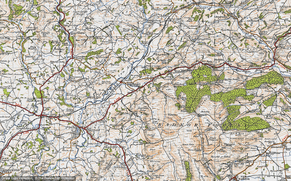 Old Map of Llanfihangel Rhydithon, 1947 in 1947