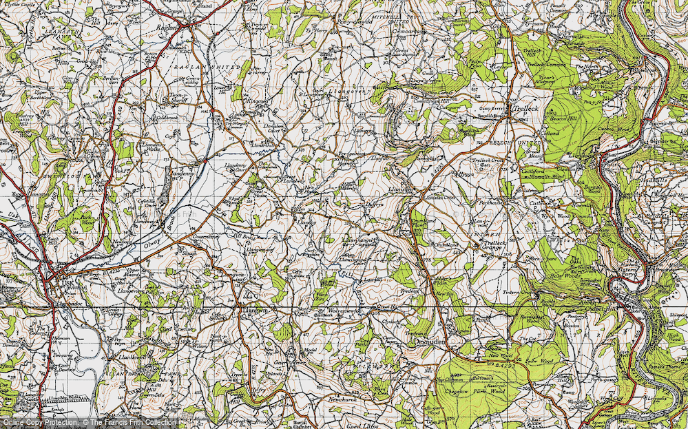 Old Map of Llanfihangel Tor y Mynydd, 1946 in 1946