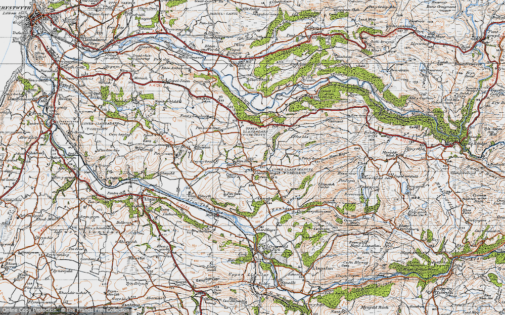 Old Map of Llanfihangel-y-Creuddyn, 1947 in 1947