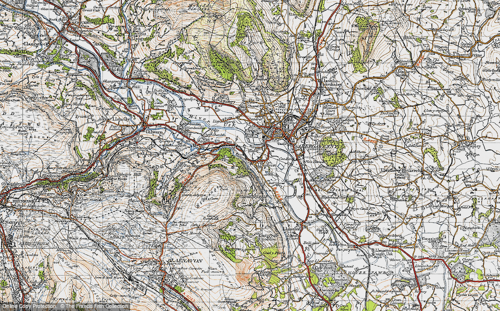 Old Map of Llanfoist, 1947 in 1947