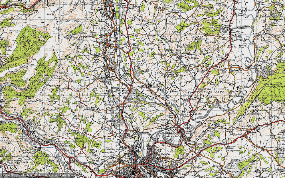 Old Map of Llanfrechfa, 1946 in 1946