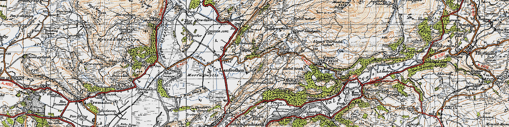Old map of Llanfrothen in 1947